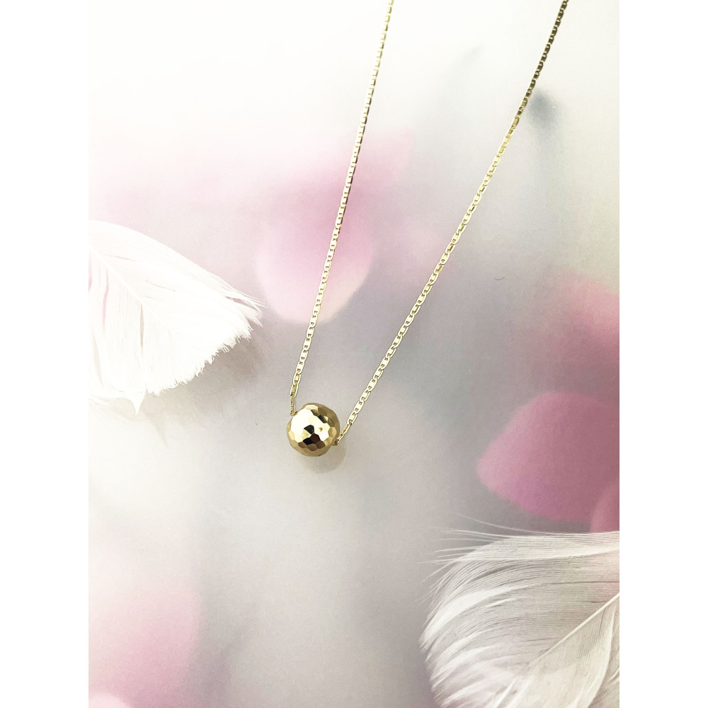 Anhänger Kugel Einhänger Charms Kettenanhänger Gelbgold Goldanhänger 585er 14KT