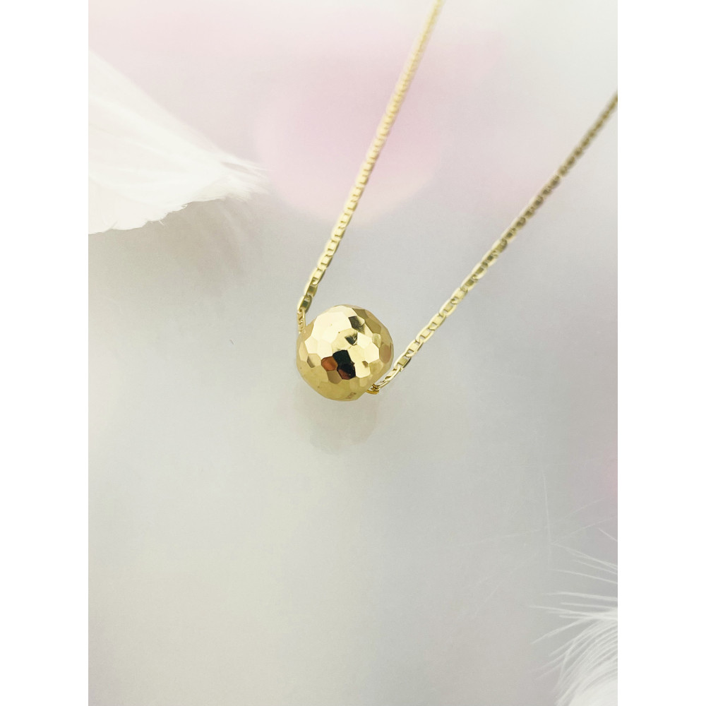 Anhänger Kugel Einhänger Charms Kettenanhänger Gelbgold Goldanhänger 585er 14KT