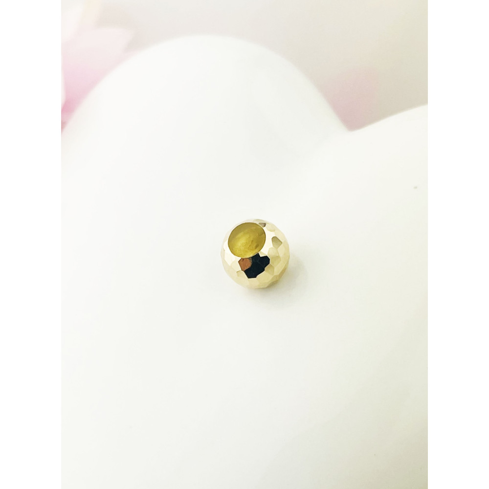 Anhänger Kugel Einhänger Charms Kettenanhänger Gelbgold Goldanhänger 585er 14KT