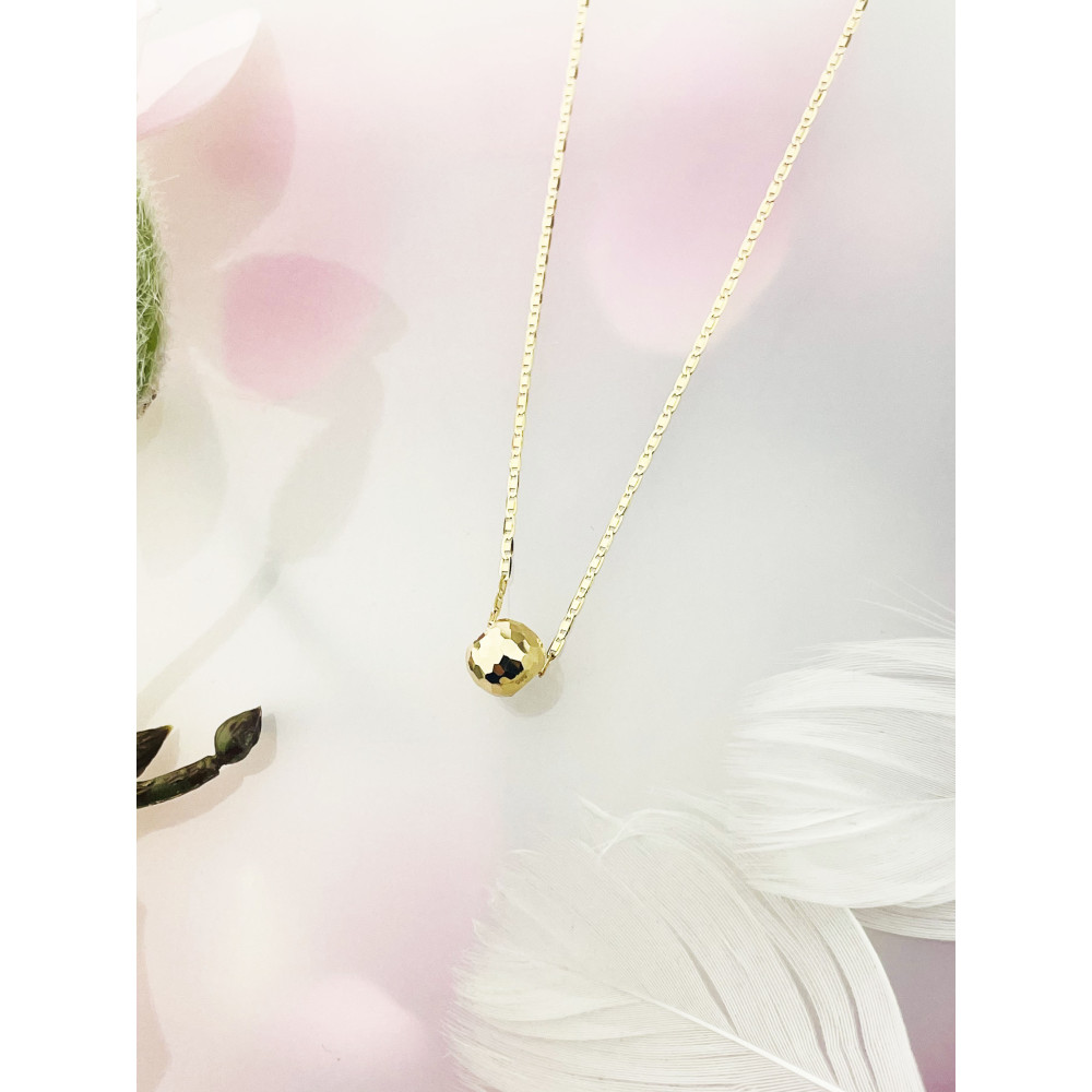 Anhänger Kugel Einhänger Charms Kettenanhänger Gelbgold Goldanhänger 585er 14KT