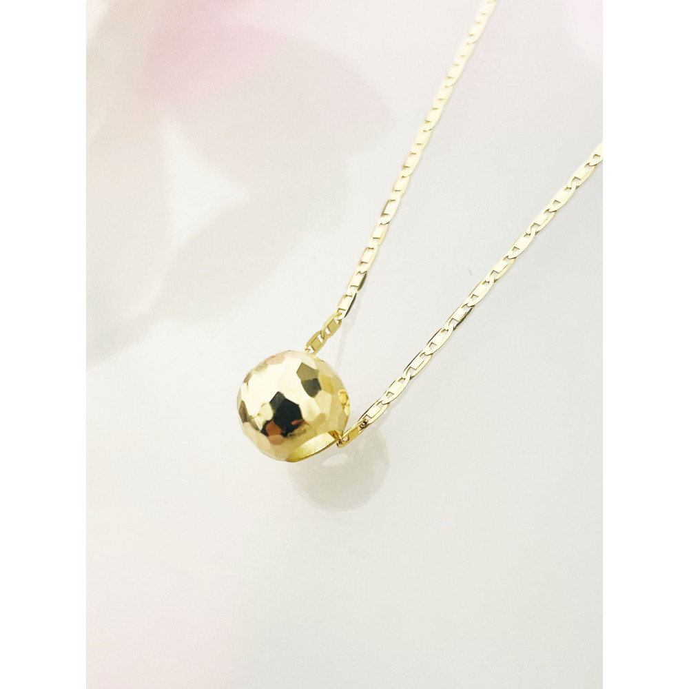 Anhänger Kugel Einhänger Charms Kettenanhänger Gelbgold Goldanhänger 585er 14KT