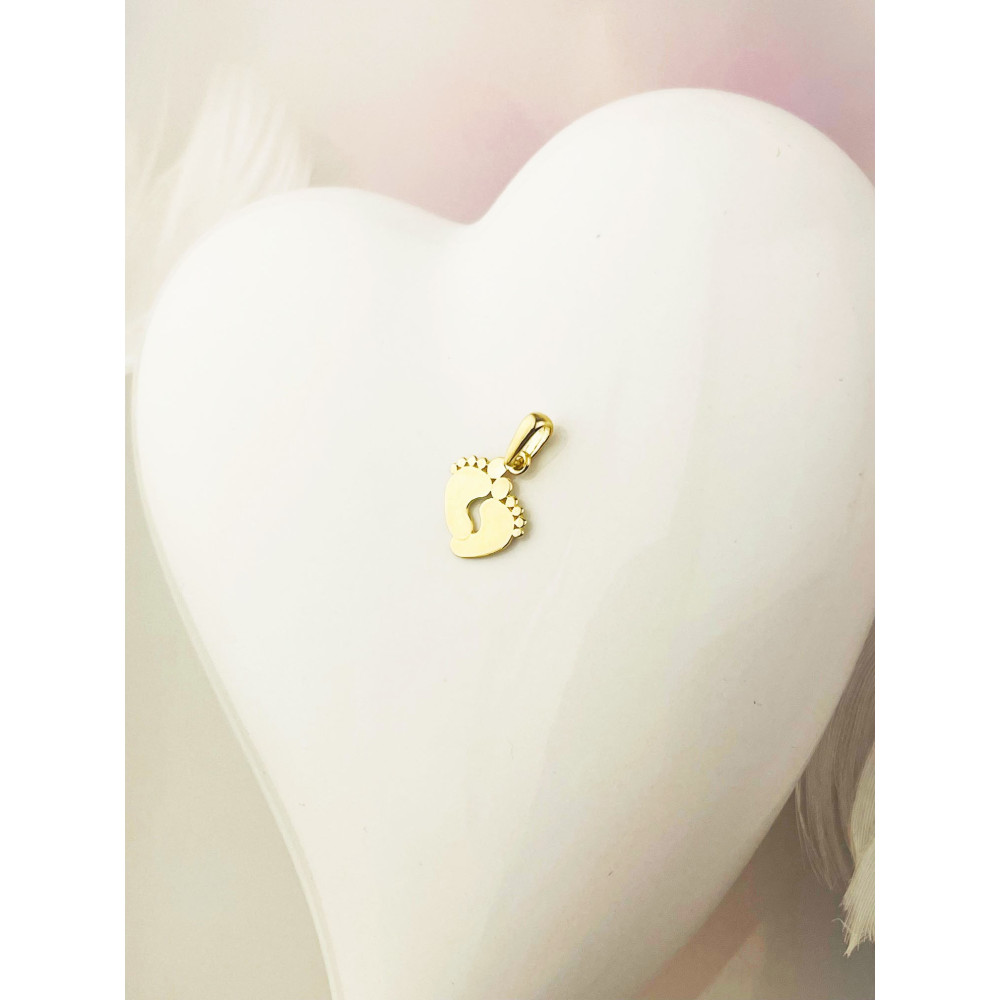 Anhänger Füße Kettenanhänger Gelbgold Goldanhänger 585er 14KT