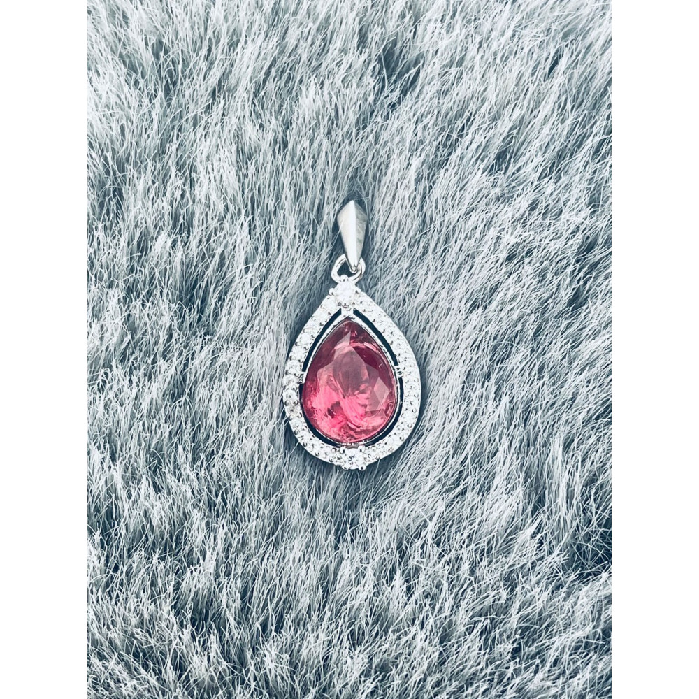 Träne 925 Silber Damen Medaillon Anhänger mit Zirkonia