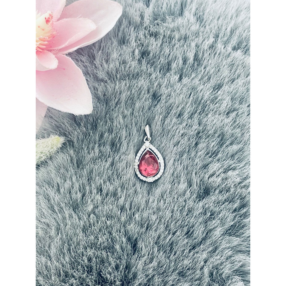 Träne 925 Silber Damen Medaillon Anhänger mit Zirkonia