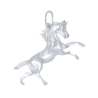Silber Anhänger Galoppierenden Laufen Pferd
