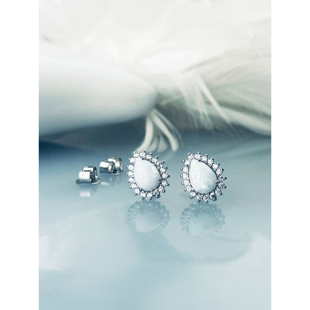 copy of Złote kolczyki przecinki z cyrkoniami