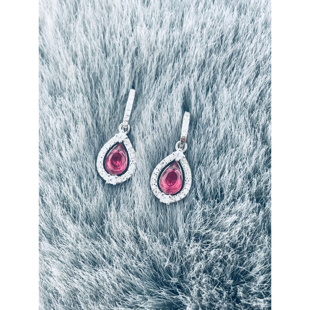 Träne 925 Silber Ohrringe mit Zirkonia