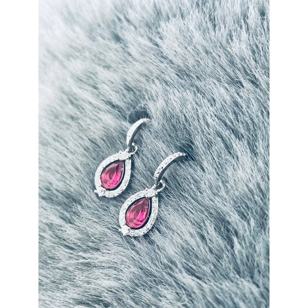 Träne 925 Silber Ohrringe mit Zirkonia