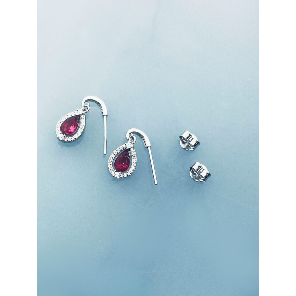 Träne 925 Silber Ohrringe mit Zirkonia