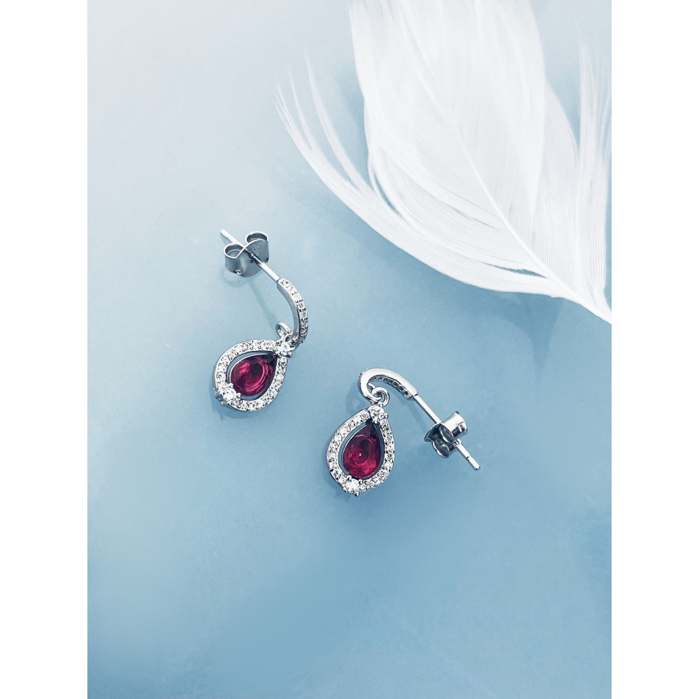 copy of Złote kolczyki przecinki z cyrkoniami