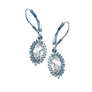 Katzenauge 925 Silber Ohrringe mit Zirkonia