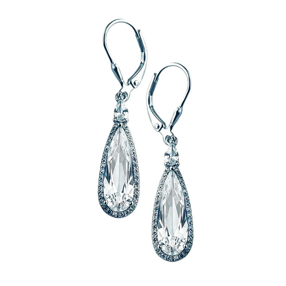 Träne 925 Silber Ohrringe mit Zirkonia