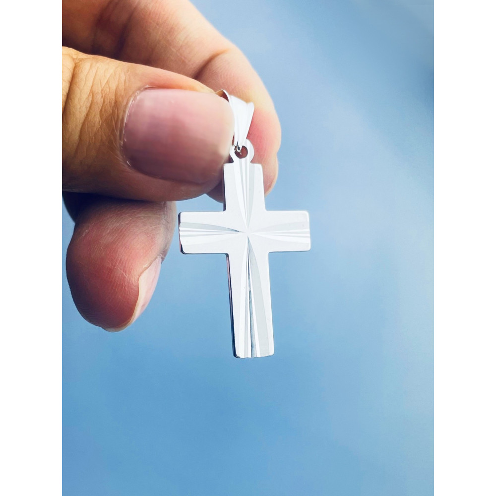 925 Silber Halskette mit Kette und Anhänger Kreuz