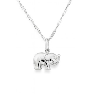 925 Silber Anhänger Elefant Kettenanhänger Singapore Magic