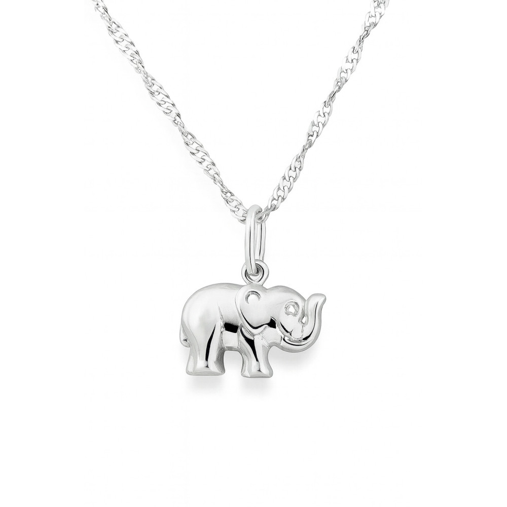 925 Silber Anhänger Elefant Kettenanhänger Singapore Magic