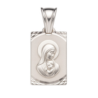925 Silber Anhänger Madonna Maria mit Jesus