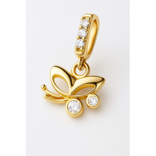 Anhänger Schmetterling Kettenanhänger Gelbgold Goldanhänger mit Zirkonia 585er 14KT