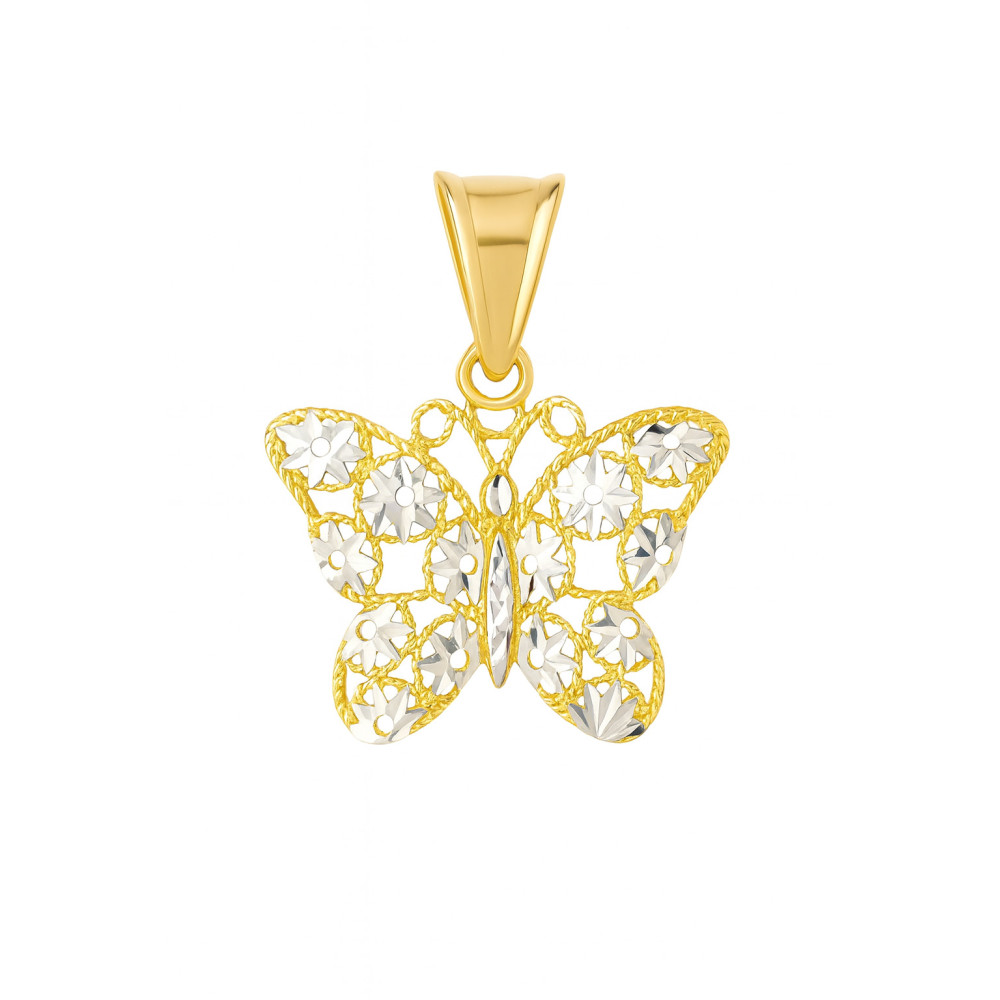 Schmetterling Anhänger Kettenanhänger Gelbgold Goldanhänger Schmetterling 585er 14KT