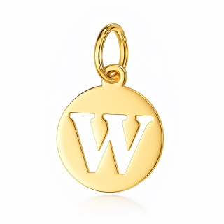 Anhänger Buchstabe W Kettenanhänger Gold Goldanhänger