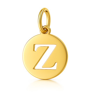 Złoty wisiorek zawieszka literka Z kółko