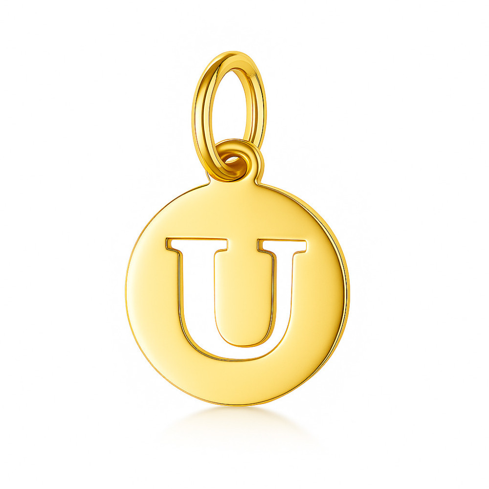 Anhänger Buchstabe U Kettenanhänger Gold Goldanhänger 585er 14KT Gold