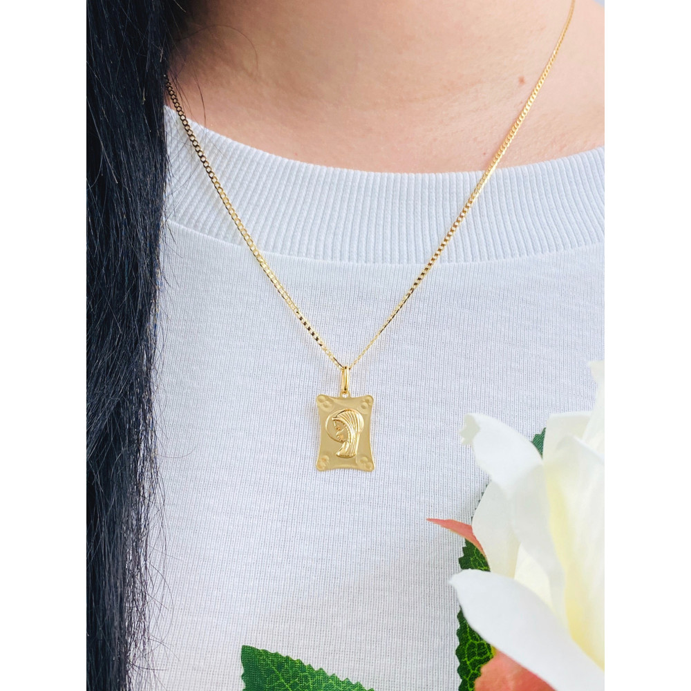 Anhänger Madonna Maria Kettenanhänger Gelbgold