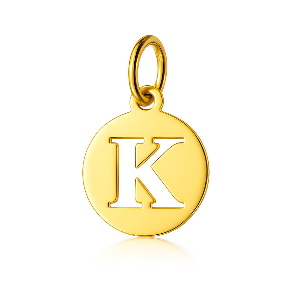 Anhänger Buchstabe K Kettenanhänger Gold Goldanhänger
