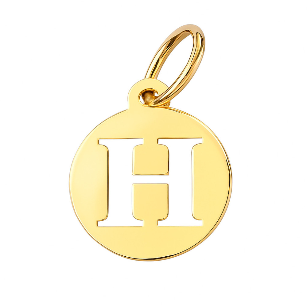 Anhänger Buchstabe H Kettenanhänger Gold Goldanhänger