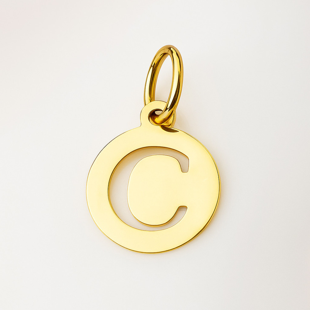 Anhänger Buchstabe C Gold Goldanhänger
