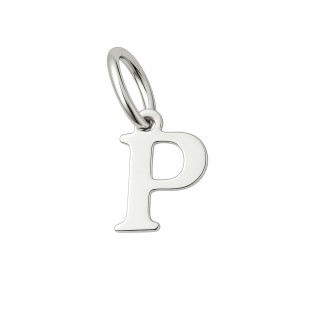 925 Silber Anhänger Buchstabe P Alphabet