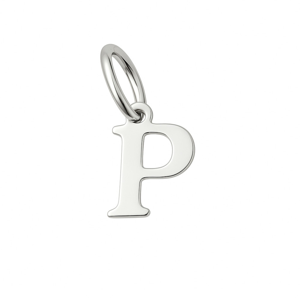 925 Silber Anhänger Buchstabe P Alphabet