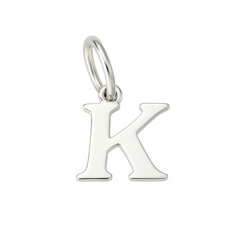 925 Silber Anhänger Buchstabe K Alphabet