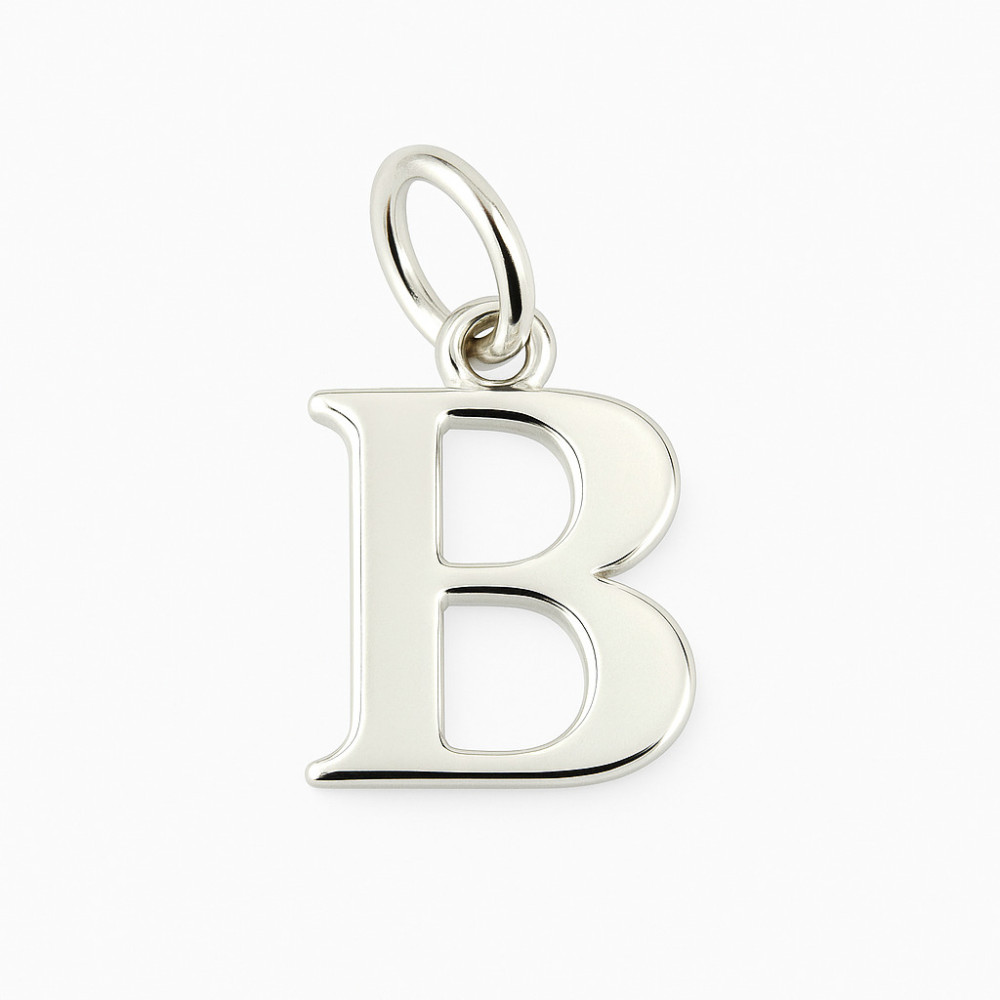 925 Silber Anhänger Buchstabe B Alphabet