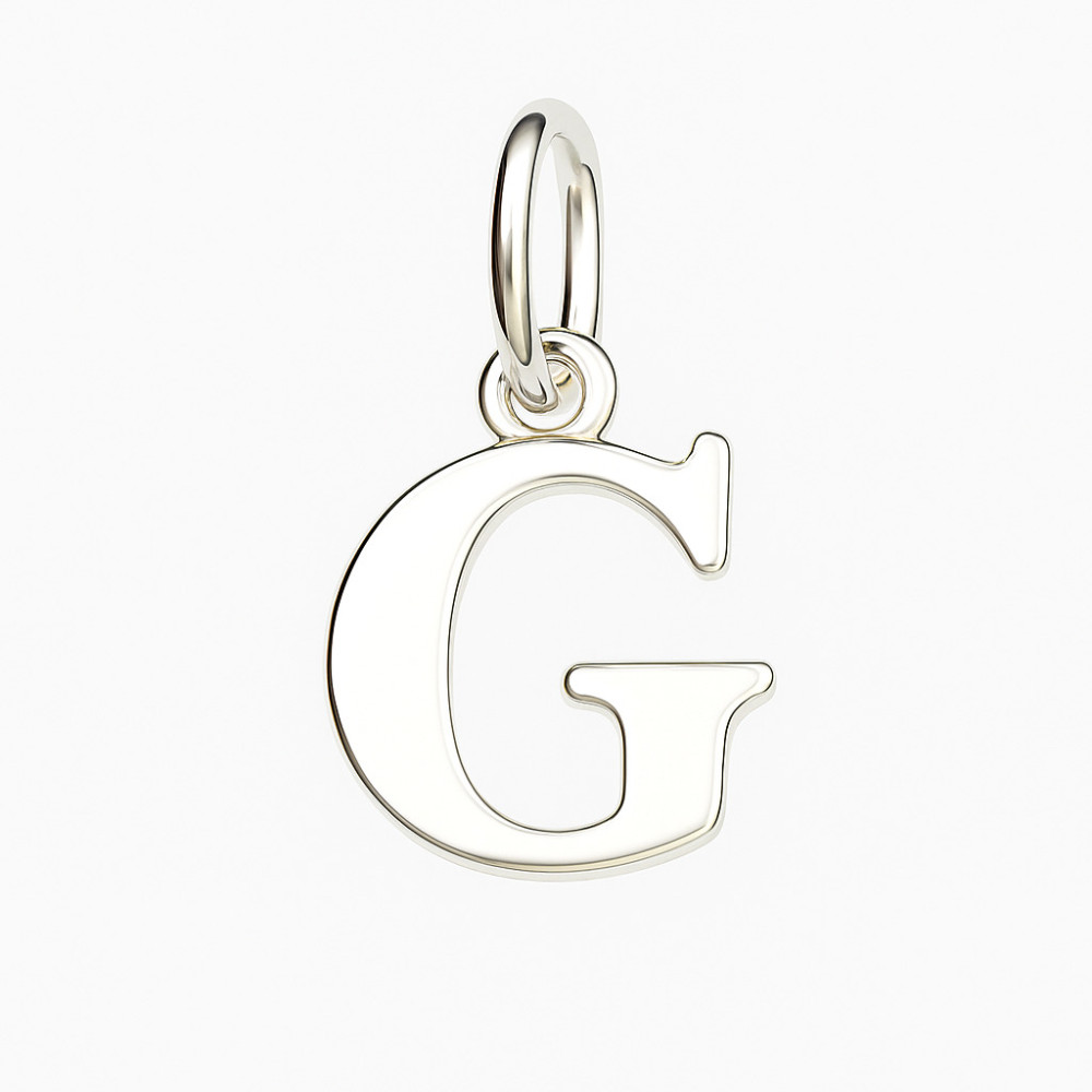 925 Silber Anhänger Buchstabe G Alphabet