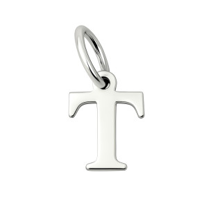 925 Silber Anhänger Buchstabe T Alphabet