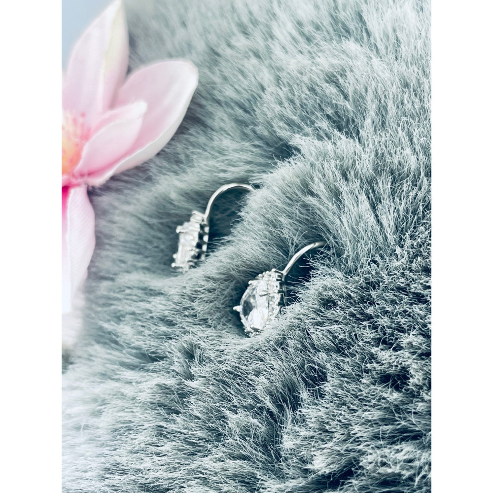 Träne 925 Silber Ohrringe mit Zirkonia