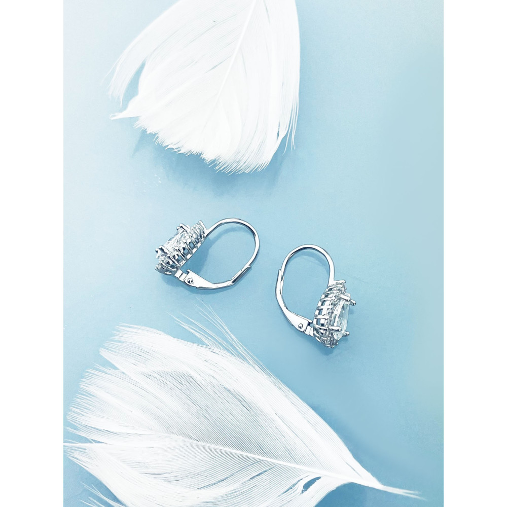 Träne 925 Silber Ohrringe mit Zirkonia