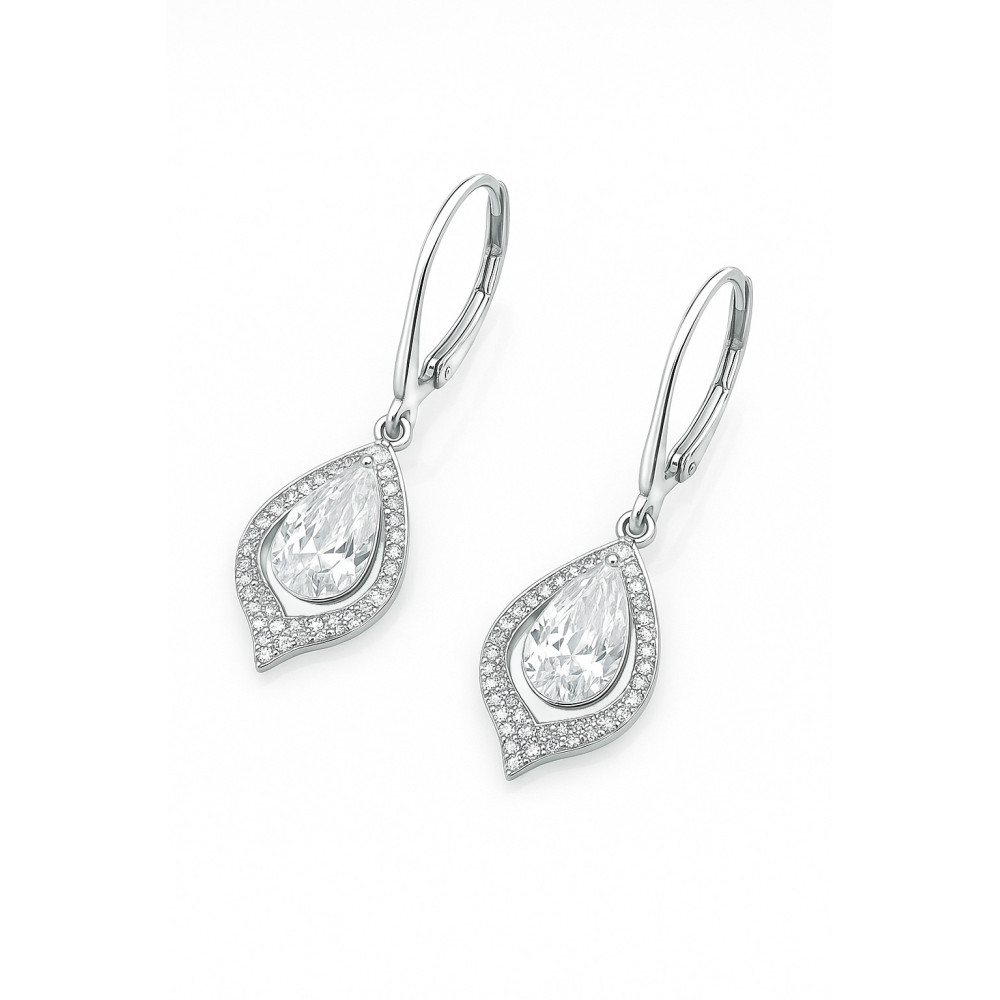 Träne 925 Silber Ohrringe mit Zirkonia