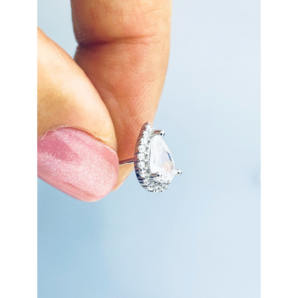 Träne 925 Silber Ohrringe mit Zirkonia