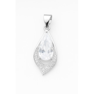Tropfen 925 Silber Anhänger mit Zirkonia