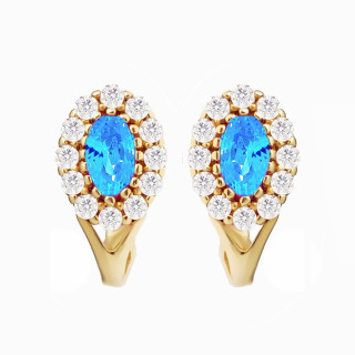 Gold Ohrringe Mit Zirkonia Ohrhänger Ohrstecker Ohrschmuck Paar Gelbgold