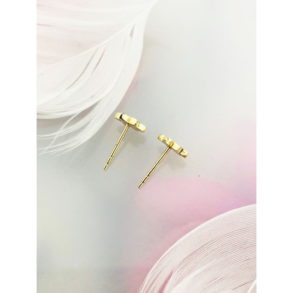 Stern Ohrringe Ohrhänger Ohrstecker Ohrschmuck mit Zirkonia Gelbgold Paar 585er 14KT