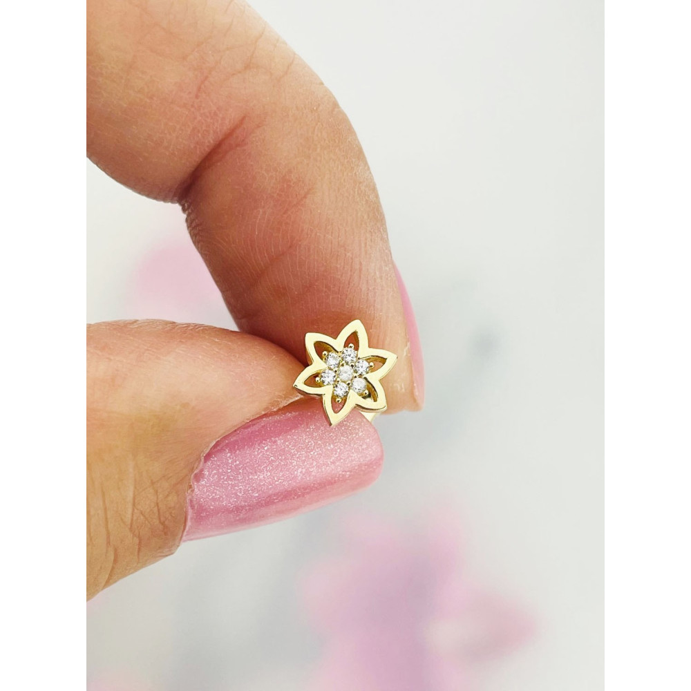 Złote kolczyki gwiazdki cyrkoniami gwiazdeczki sztyfty