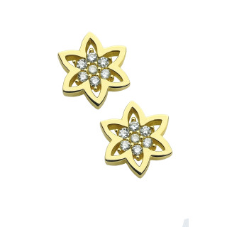 Złote kolczyki gwiazdki cyrkoniami gwiazdeczki sztyfty