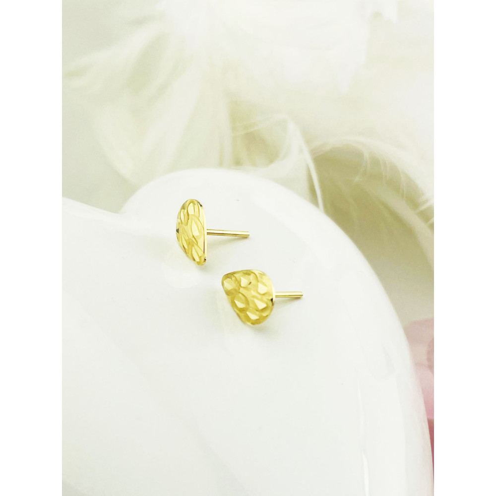 copy of Złote kolczyki serce z cyrkoniami