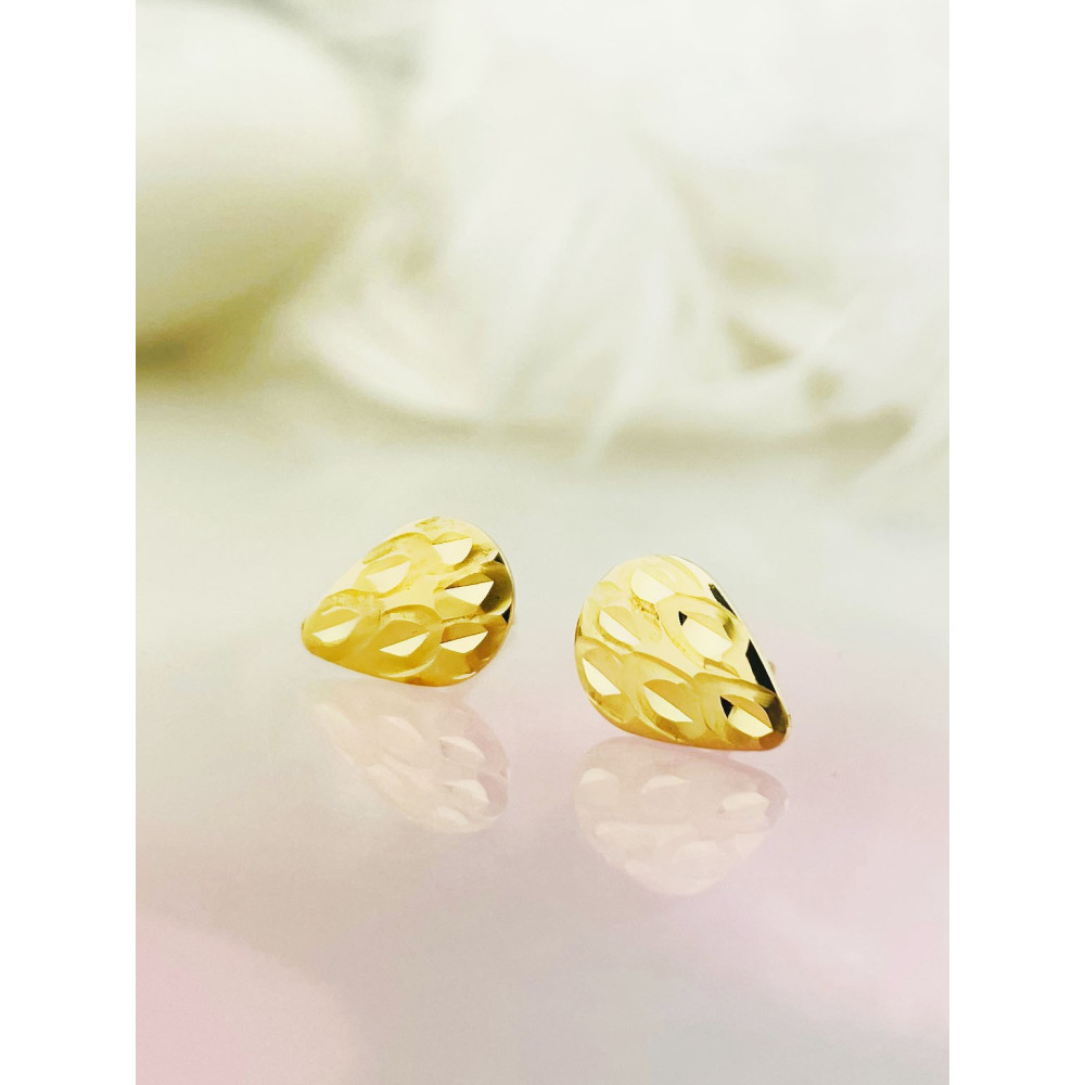 Gold Ohrringe Träne Ohrhänger Ohrstecker Ohrschmuck Gelbgold Gold 585er 14KT