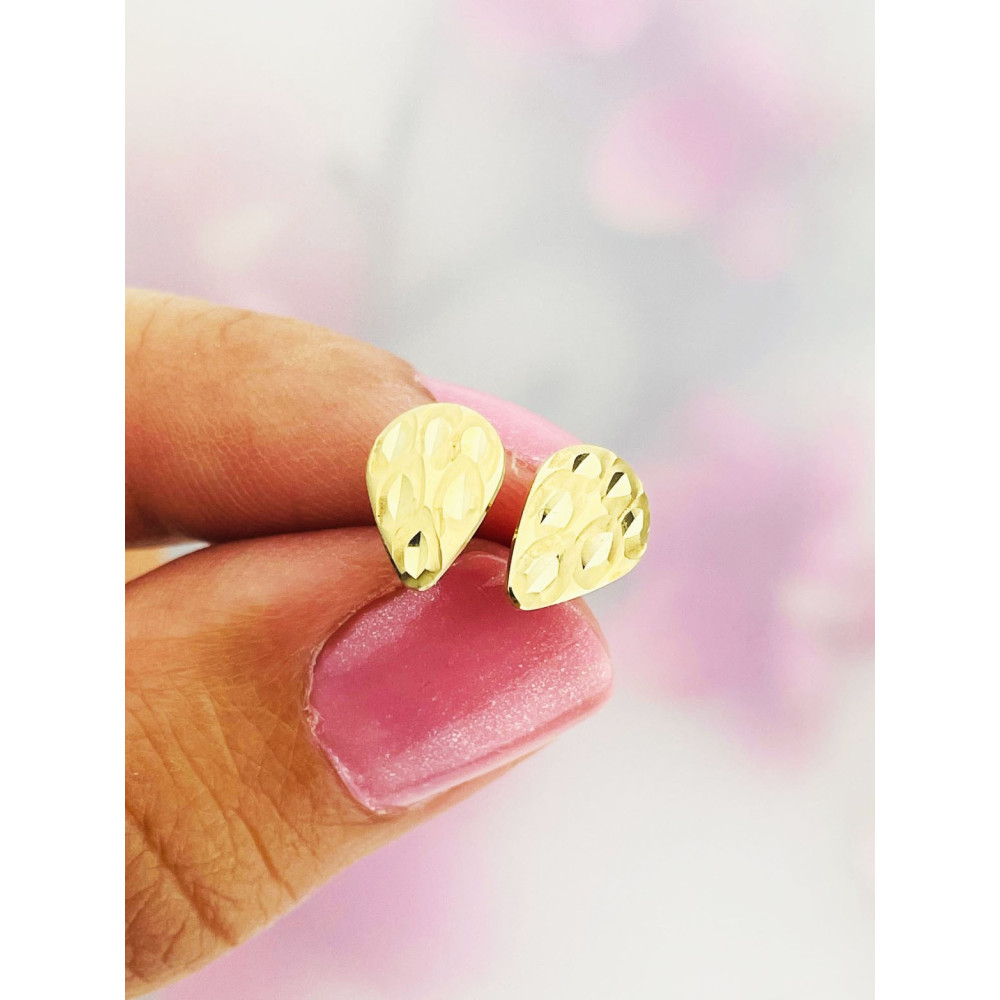 Gold Ohrringe Träne Ohrhänger Ohrstecker Ohrschmuck Gelbgold Gold 585er 14KT