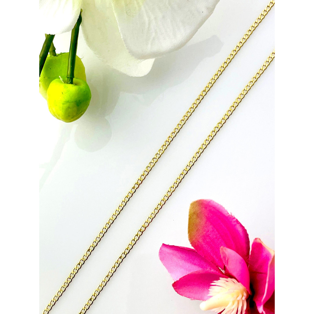 Goldkette Panzerkette Halskette Collier Cuban 585 Gelbgold