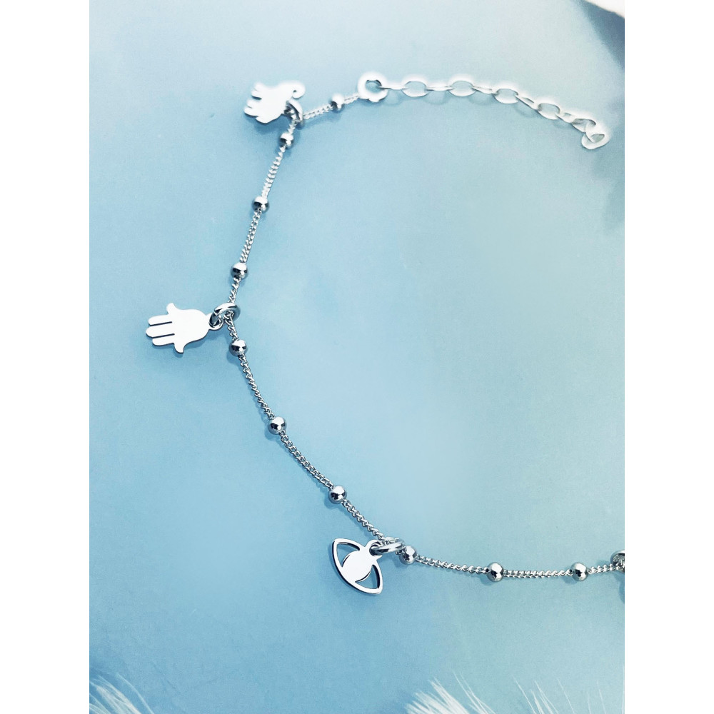 Glück 925 Silber Ankerkette Armband