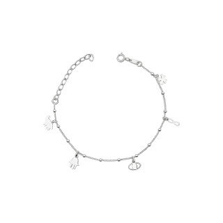 Glück 925 Silber Ankerkette Armband